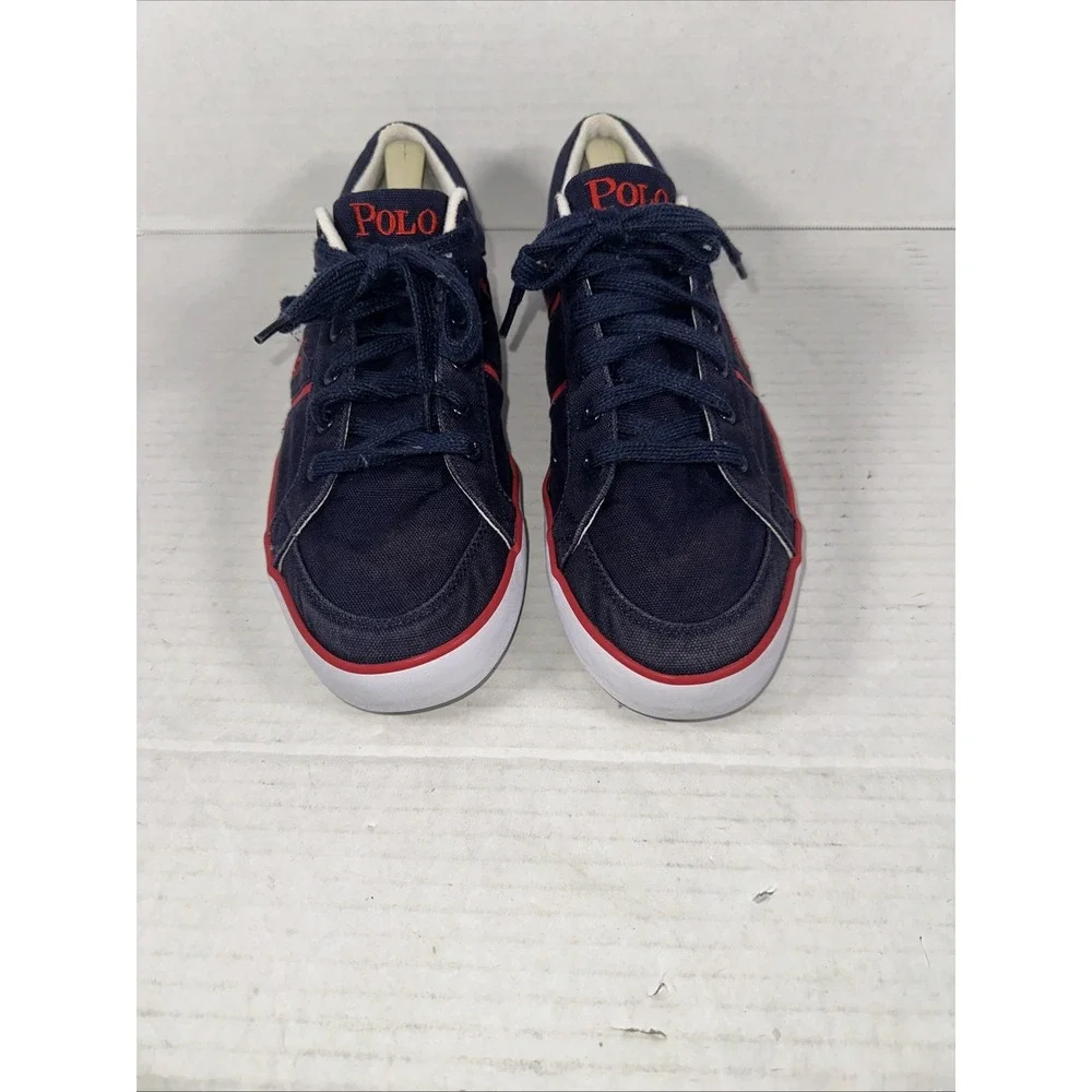 Polo Ralph Lauren Men's Bolingbrook Shoe - Navy‎ Red White Size 12 D